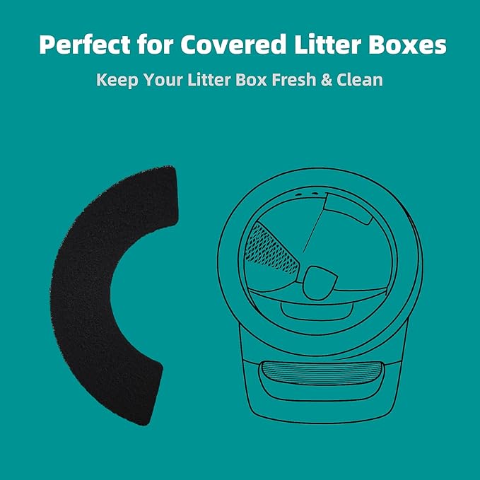 MEDUWEDU [10-Pack] Compatible with Model L4, Replacement Activated Charcoal Filters for Litter Box Carbon Premium Filter, Absorb Unpleasant Odors Control Damp from Pets and Keep Home Fresh