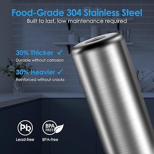 Waterdrop AS13 Under Sink Water Filter System, Reduces Lead, Chlorine, Bad Taste & Odor, PFAS, NSF/ANSI 42 Certified, No Drilling Required, 6 Stage Stainless Steel Under Sink Water Filtration System