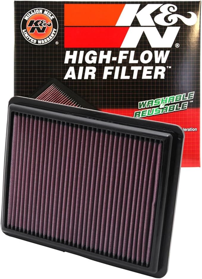 K&N High-Flow Original Lifetime Engine Air Filter: Increase Power: Premium, Washable: Compatible with 2007-2015 Acura/Honda: TL, TSX, Accord, Crosstour, 33-2403