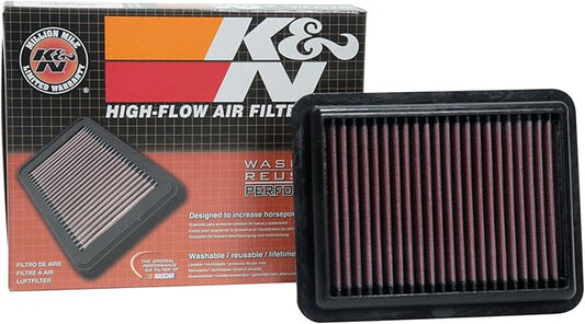 K&N High-Flow Original Lifetime Engine Air Filter: Increase Power: Premium, Washable: Compatible with 2017-2025 Nissan: Note, Kicks, Versa, 33-5087