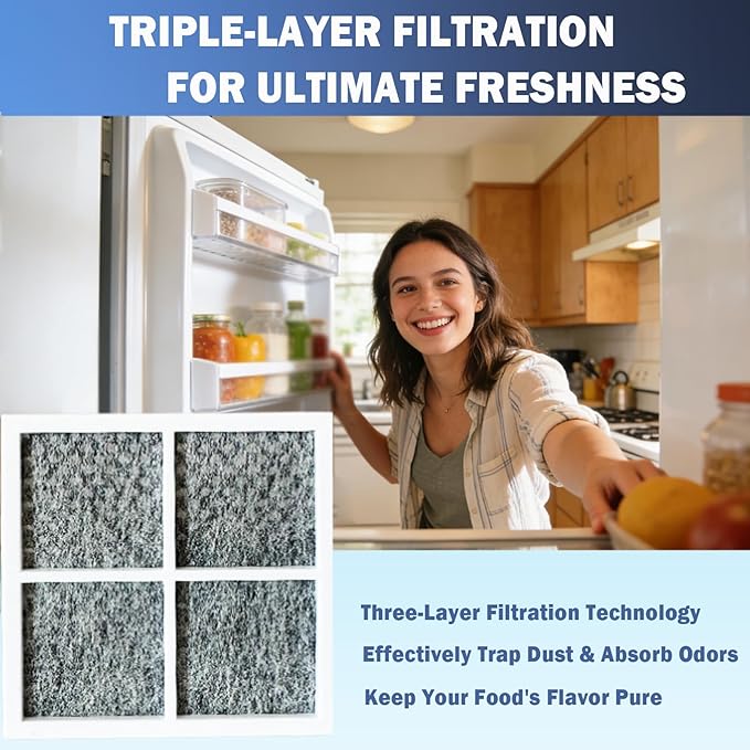 3 Pcs Refrigerator Air Filter for LG LRFDS3006S, LMXC22626S, LMXC23746D, LMXC23746S, LMXC23796D, LMXC23796S, LMXS30776D, LMXS30796S, LMX31985ST, LMXS30746S, LMXS30796D, LNXC23726S, LNXC23766D