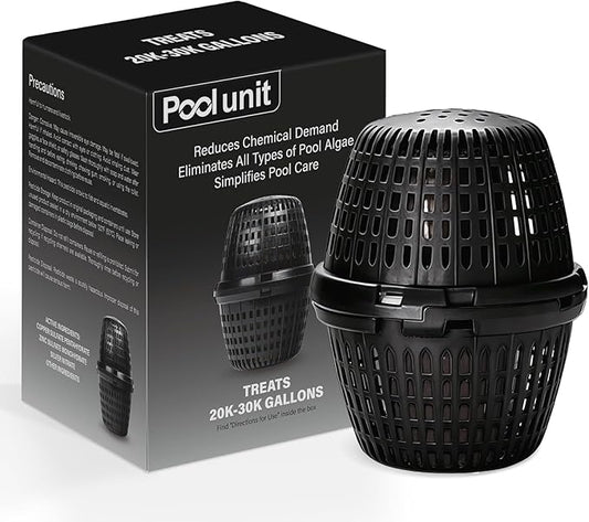 Pool Unit 20k-30k Gallons Black Replacement for Pool RX, Compatible with Mineral Cartridge Above Ground and Inground Pools Filter Replacement