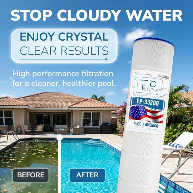 FP-33200 Replacement Pool Filter Cartridge Replacement for Jandy CS200, 11088503, 11088513, Pentair R0462400 – Swimming Pool Filter System - Clean Water Filtration – 1 Pack, 200 SQFT