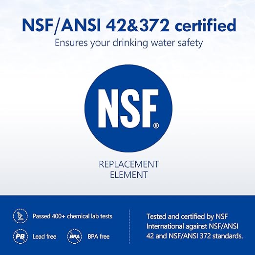 VORTOPT NSF Certified Replacement for T1-ACF/T2-ACF/T6-CTO Faucet Water, 3-6 Months Lifetime, Reduces Chlorine, Taste and Odor T1/T2 T6-CTO Filter（Pack of 3）