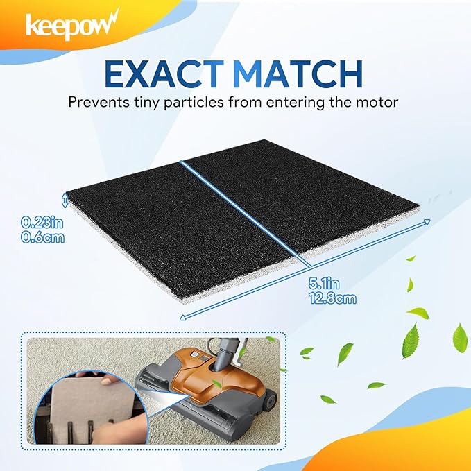 KEEPOW 6 Pack CF-1 Hepa Filter Replacement Compatible with Kenmore Sears Progressive CF-1, Progressive & Whispertone, Panasonic Models, Including 86883, 86880, 20-86883, 2086883, 8175084
