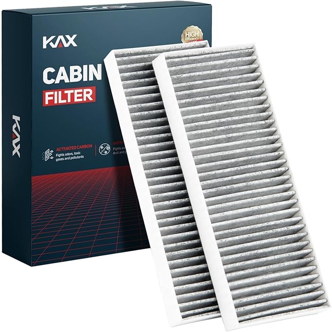 KAX HEPA Cabin Air Filter with Activated Carbon, CF10553 Replacement for Frontier 2015-2019, Pathfinder 2005-2012, Xterra 2005-2015, Pack of 2