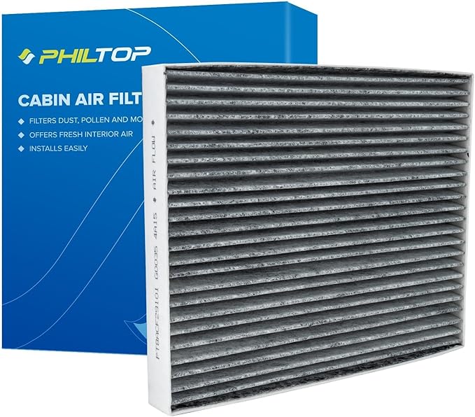 PHILTOP HEPA Cabin Air Filter w/Activated Carbon, Compatible with CF12058 Hyundai Elantra 2017-2020, Accent 2018-2022, Elantra GT 2018-2020, Kia Forte 2019-2024, Rio 2018-2023