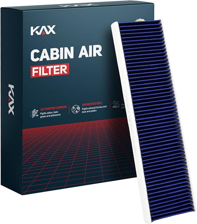 KAX Premium HEPA Cabin Air Filter with Dual Active Carbon, CF10733 Replacement for Mini Cooper 2007-2015, Countryman 2011-2016, Paceman 2013-2016, Strong Adsorption Passenger Compartment Air Filter