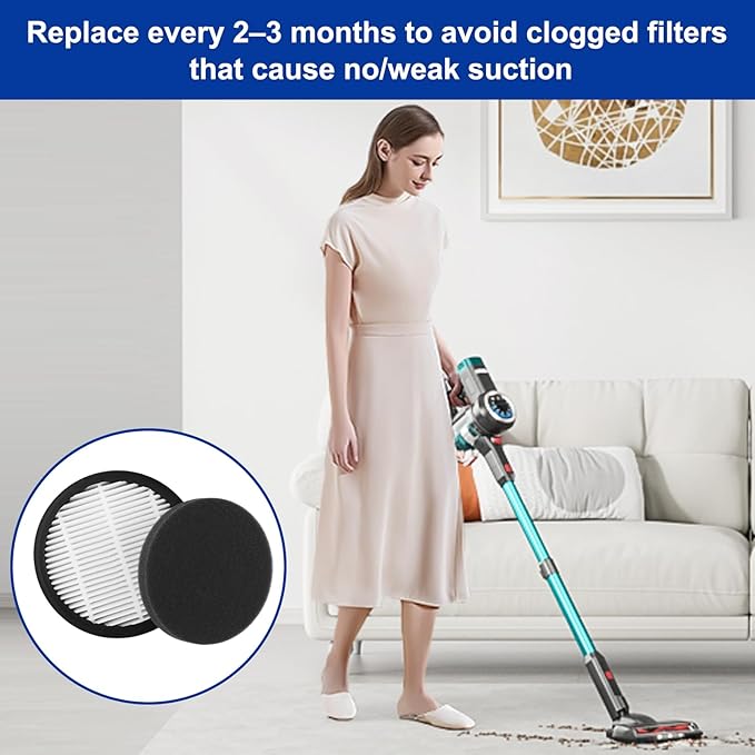 HEPA Vacuum Replacement Filters Fits for AFNOP Acevac11 Cordless Vacuum Cleaner, Washable and Durable Filters,4 Pack Filter Parts