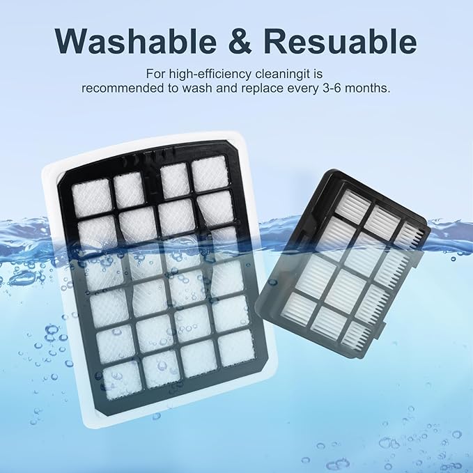 4 Pcs HEPA Filters Replacement Parts for Eureka NEN180 & NEN186BL Bagless Canister Vacuum Cleaner Accessories