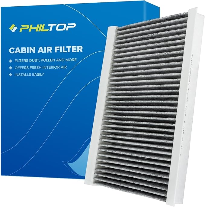 PHILTOP HEPA Cabin Air Filter w/Activated Carbon, Compatible with CF10259 Land Rover Range Rover Sport 2006-2013, LR4 2010-2016, LR3 2005-2009