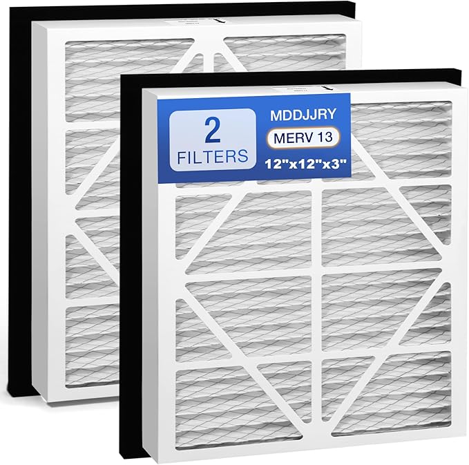 2Pack 12x12x3 MERV13 air Filter Pleated Whole House Return Grille Filter Replacements are perfectly compatible with the Zephyr VGF Series 12x12x3 Whole House Return Grille Filter