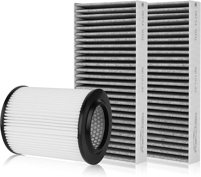 Cabin & Engine Air Filter Fit for Honda Civic 2002-2005, CR-V 2002-2006, Element 2003-2006, Acura RSX 2002-2006 Activated Carbon Cabin Filter Replace#CF10135 17220-PNA-003 Car Accessories