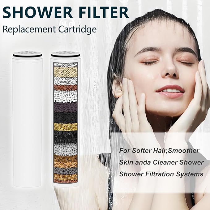 16-stage filter Replacement Filter Compatible With Cobbe Handheld Shower Head - Water Softener Filter Hard Water 3 Pack