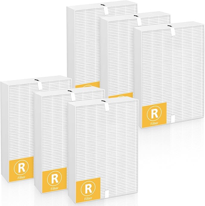 HPA300 HEPA Filter R Replacement Compatible with Honeywell HPA100 HPA200 HPA300 and 5000 Series Air Purifiers, 6 Pack Air Filters, Part# HRF-R3 & HRF-R2 & HRF-R1
