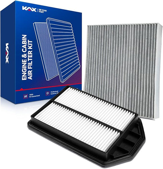 KAX Engine & Cabin Air Filter Kit, Replacement for Honda CR-V 2007-2009, Replace# CA10344 CF10134