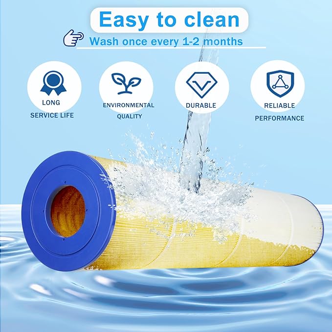 CCP520 Pool Filter Cartridges Compatible with Pleatco PCC130 Pool Filter,R173578 Pool Filter 4 Pack,Unicel C-7472,Clean and Clear Plus 520, Fc-1978,Fc-6475,520 Sq.Ft