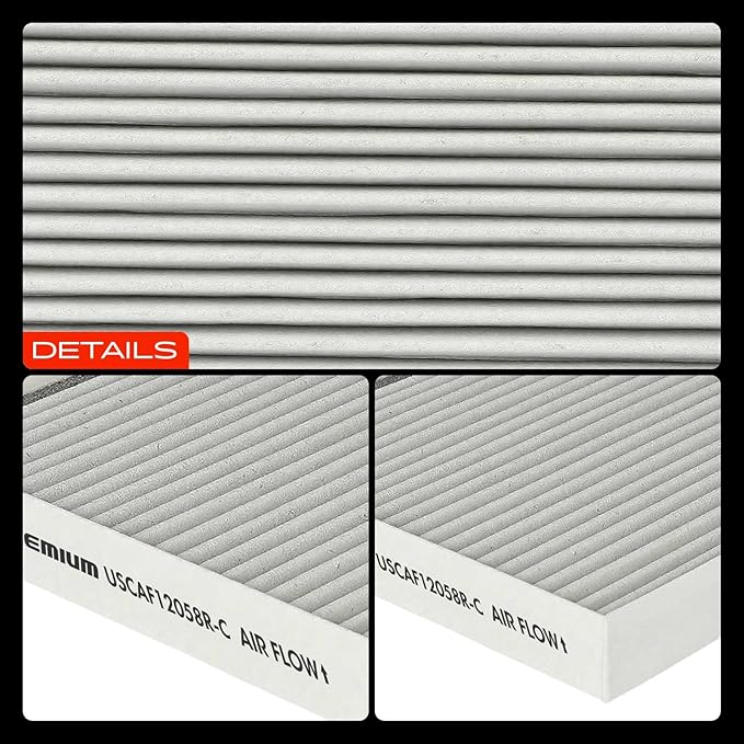 A-Premium Cabin Air Filter with Activated Carbon Compatible with Hyundai Elantra 2017-2020, Accent 2018-2022, Elantra GT 2018-2020 & Kia Forte 2019-2023, Forte5, Rio 2018-2023 - Replace# 97133-F2000