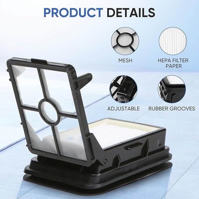 6 Pack 1866 Replacement Filters Compatible with Bissell Crosswave 1785 2306 2551 1866 2554 2590 2593 2596 CrossWave Cordless Max All in One Wet-Dry Vacuum Cleaner, Compare to Part # 1608684