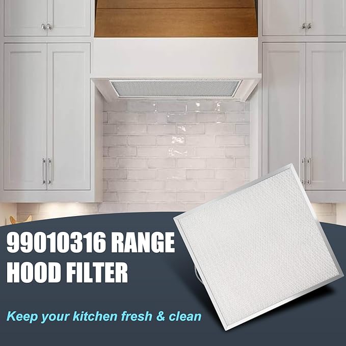99010316 Range Hood Filter 11 1/4" x 11 3/4" x 3/8" Compatible with Broan Nutone S99010316 WA65AF BPQTAF NTK7450000 990721400 990721400A Kenmore Sears QT20000 Series, Aluminum Grease Filter (2 Pack)