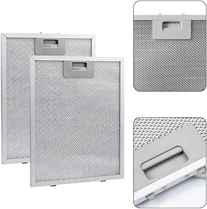 2pcs 12.63X10.23inchs Range Hood Filter Grease Filter Extractor Ventilation Aluminium Aspirator filter Mesh 320x260x9mm