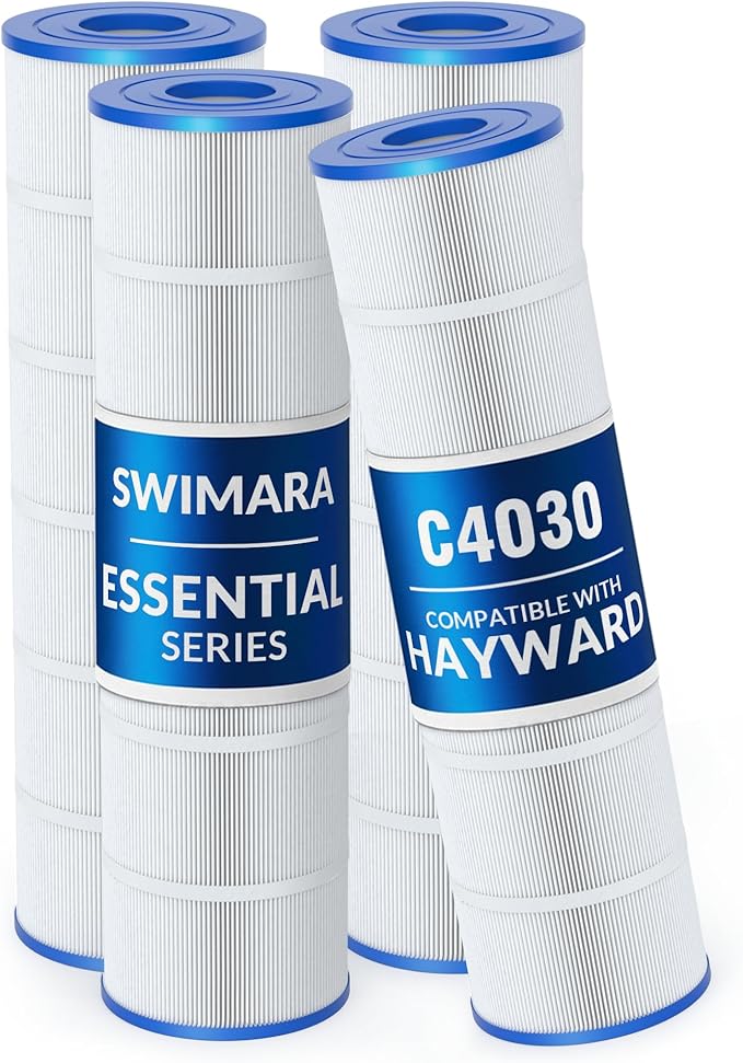 Pool Filter Cartridge for Hayward Systems, Essential Series, Replacement for CX880XRE PA106, Compatible with SwimClear C4030 C4025, Cylindrical Fabric, 424 Sq. Ft., 4-Pack
