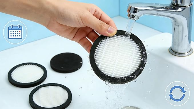 6-Pcs HEPA Replacement Filters for AFNOP Acevac11 Cordless Vacuum, 2 HEPA and 4 Sponge Filter Kit, Compatible with AFNOP Acevac11 Vacuum Cleaner