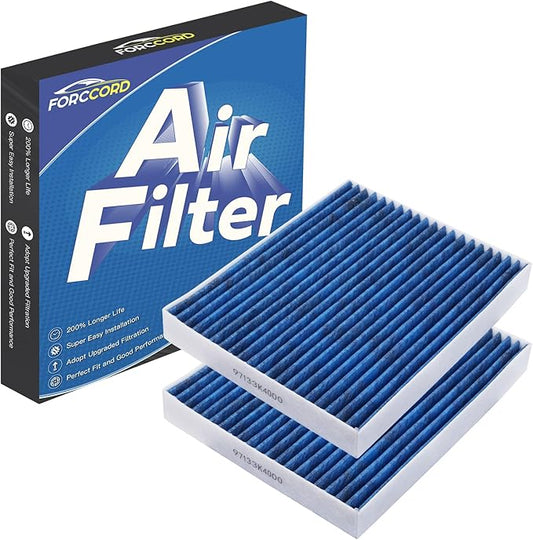 2-PACK HEPA Cabin Air Filter Fits for Chrysler Town & Country,Dodge Grand Caravan,Nissan Armada/Titan,Infiniti G25/G35/M45/Q40/Q50/QX70 Carbon Cabin Filter Replacement CF10743 Car Accessories