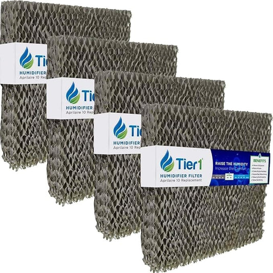 Tier1 Humidifier Filter Replacement for Water Panel 10 Aprilaire Models 110, 220, 500, 550, 558 - Improves Air Quality in Homes and Offices - (4 Pack)
