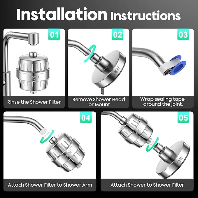 Filtered Shower Head with rich Vitamin layer- for Healthier Skin & Hair | 3 Mode High Pressure Shower Head with 25-Stage Filtration | Removes 99.945% of Chlorine & Heavy Metals |