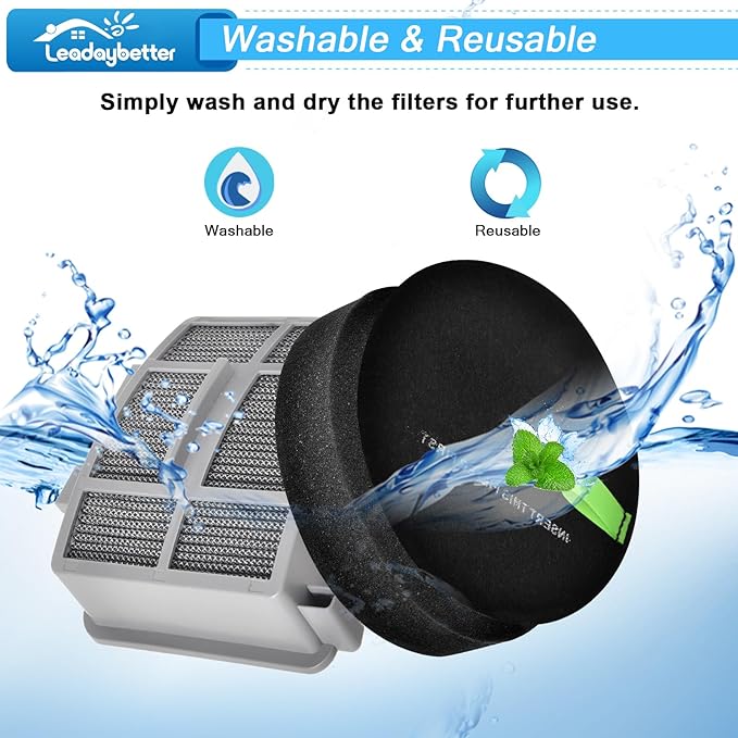Leadaybetter 39883 Vacuum Filter for Bissell Pet Hair Eraser 39883 3418 3774F 3409 3774 3774G 3775 3415 3404 3402 SurfaceSense Vacuums, Model 1635630 & 1635629