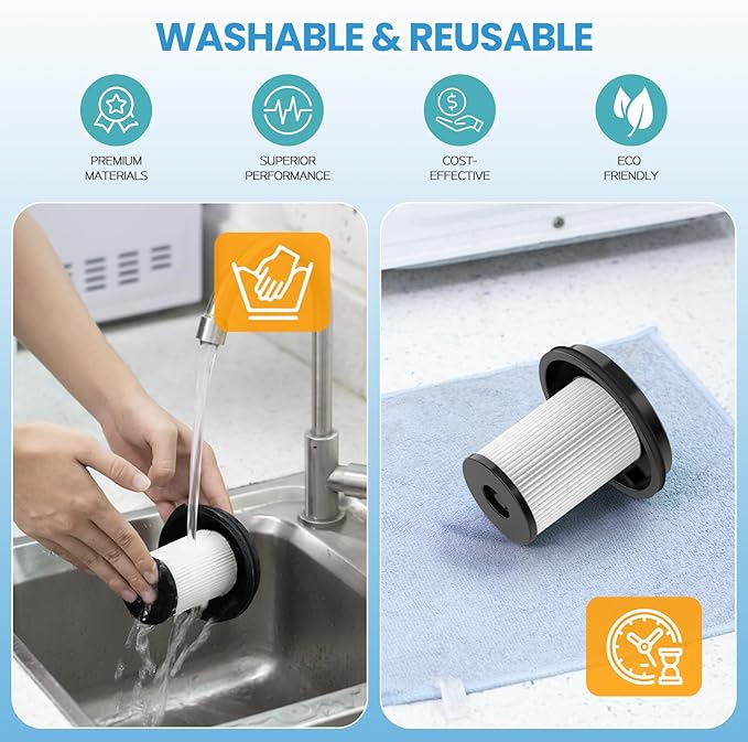 4PACK Replacement Filter Compatible with Bissell CleanView XR 200W / CleanView XR Pet 300w/ Powerlifter Turbo Cordless Stick Vacuum Cleaner 3789,3789U,3789X,3797,3797V,3797W, Replace #1638010