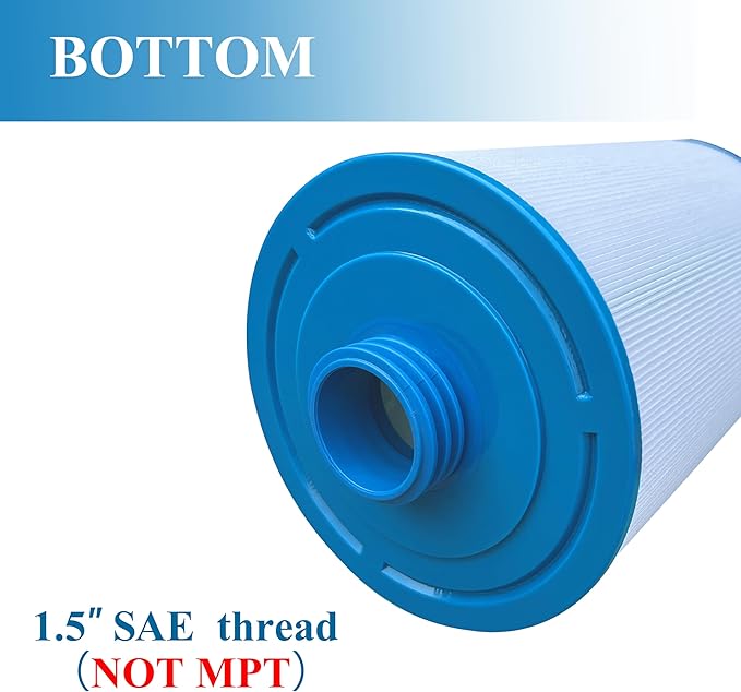 Spa Filter Compatible with 6CH-940, FC-0359, PWW50P3 (1 1/2" Coarse Thread), 817-0050, 25252, 03FIL1400, SAE Thread, 45 sq.ft., 2 Pack