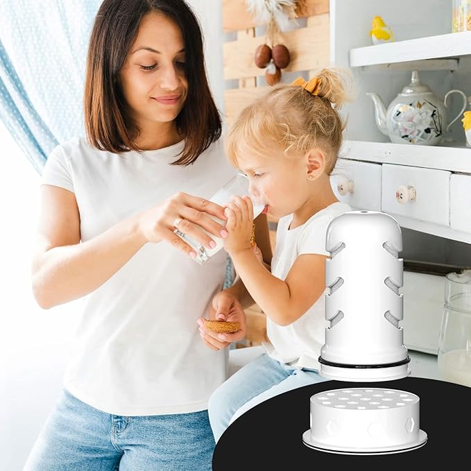 LifeSt Home Dispenser Filter - 2 Membrane Micro & 2 Activated Carbon, Compatible with Glass & Plastic Pitchers (18/7/10c)