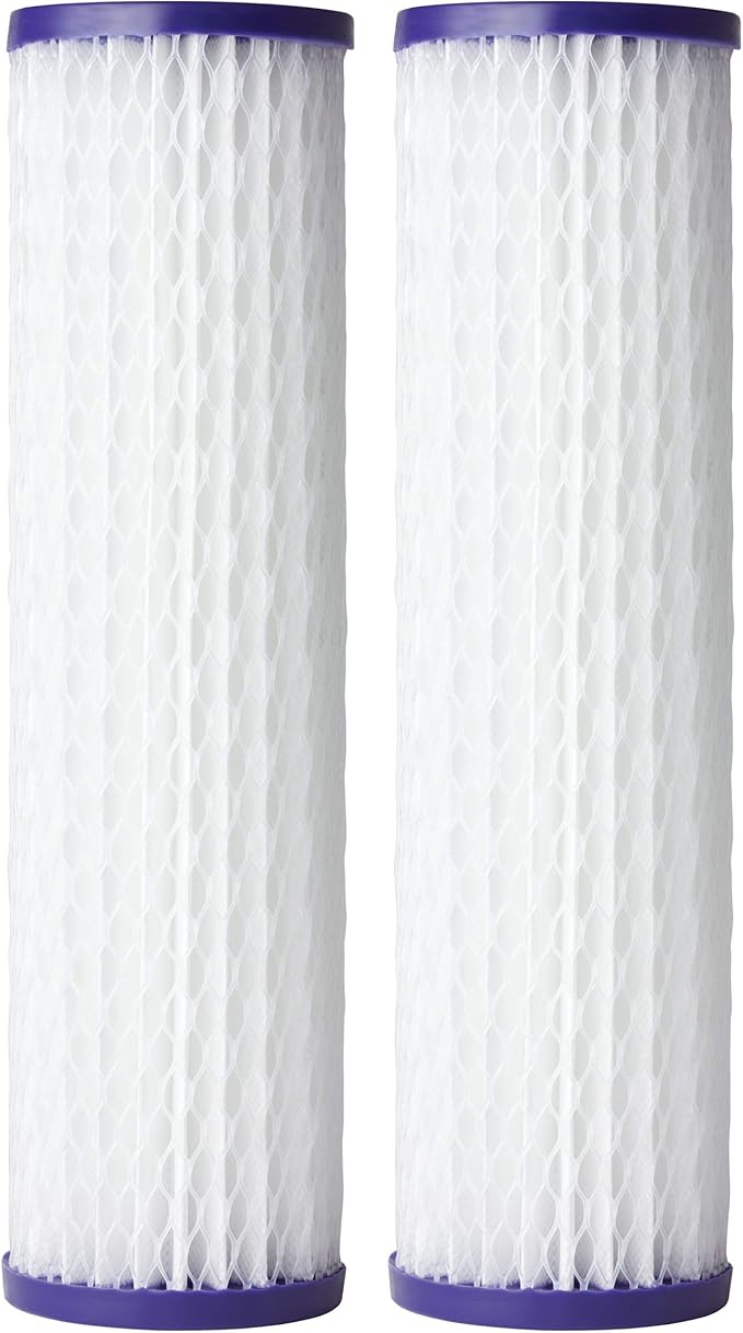 AO Smith 2.5"x10" 20 Micron Sediment Water Filter Replacement Cartridge - 2 Pack - NSF/ANSI 42 Certified - For Whole House Filtration Systems - AO-WH-PRE-RP2