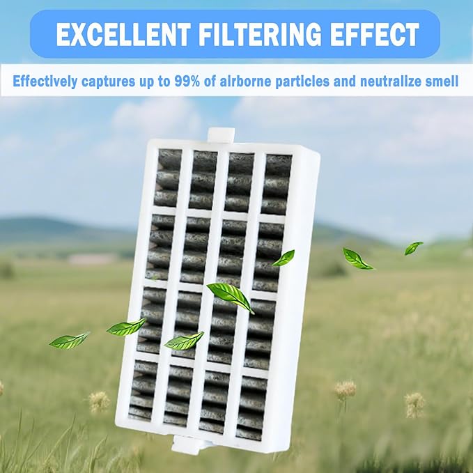 3 Pcs Refrigerator Air Filter Replacement Compatible with Whirlpool WRF560SEHW05, WRF560SEHZ05, WRF560SEHZ00, WRF560SEHZ03