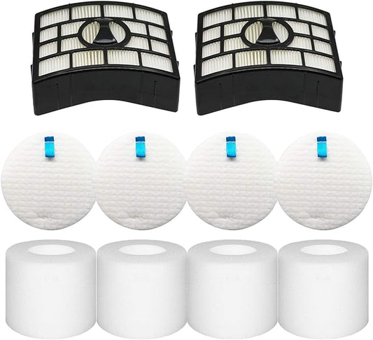 Vacuum Filters Replacement for Shark Rotator Powered Lift-Away AZ1002, NV650 NV651 NV652 NV750 NV751 NV752 NV753 AX950 AX951 AX952 ZU632, 2 Post Filters + 4 Foam & Felt Filters, Part # XHF650&XFF650