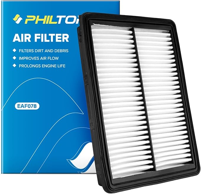 PHILTOP Engine Air Filter, Compatible with CA11942 Hyundai Sonata 2015-2019 2.4L GAS, Sonata 2016-2019 2.0L Hybrid, Kia Optima 2016-2020 2.4L GAS, Optima 2017-2020 2.0L Hybrid, Rigid Panel