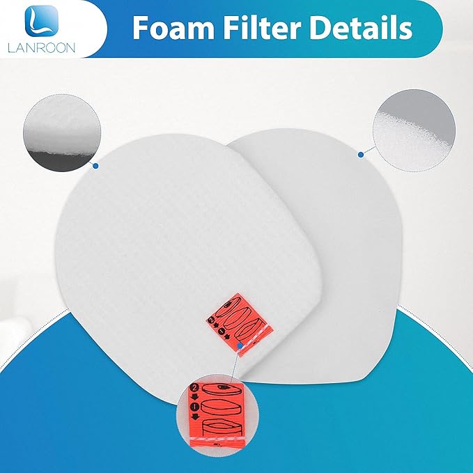 IZ382H IZ377H Filters for Shark IZ382H IZ377H IZ162H IZ362H IZ361H UZ365H WZ440H IZ440H IZ462H IZ482H IZ483H Stick Vacuums, Part XHF161H & 617FJ140, 2 Pack HEPA Filter 4 Pack Foam Kit