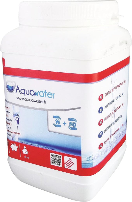 AQUAWATER 105015 Polyphosphate Anti-Limescale Refill kg Poly, Grey, 1 kg (Pack of 1)