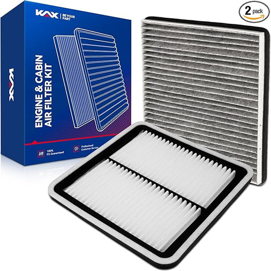 KAX Engine & Cabin Air Filter Kit, Replacement for Subaru Outback 2005-2009, Legacy 2005-2009, Tribeca 2008-2014, B9 Tribeca 2006-2007, Replace# CA9997 CF9846A