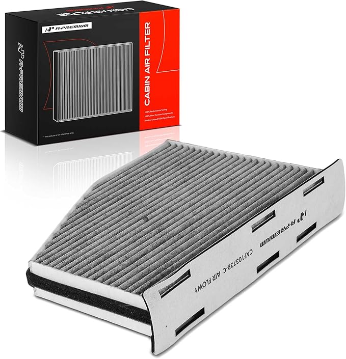 A-Premium Cabin Air Filter with Activated Carbon Compatible with Volkswagen Jetta, Passat, Golf, Tiguan, Beetle, CC, Eos, GTI, Rabbit & Audi A3 Quattro, Q3 Quattro, TT Quattro