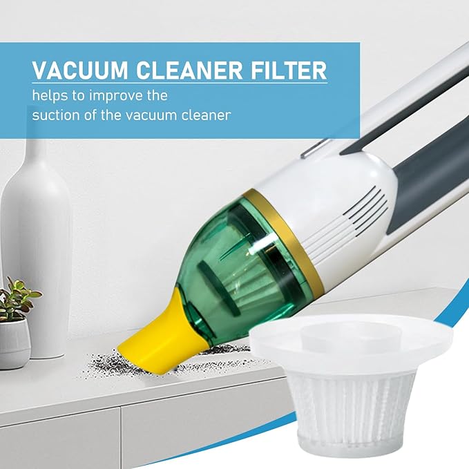 6Pcs HEPA Filter Replacement Vacuum Cleaner Filter Compatible with Compact Cordless Vacuum Cleaner