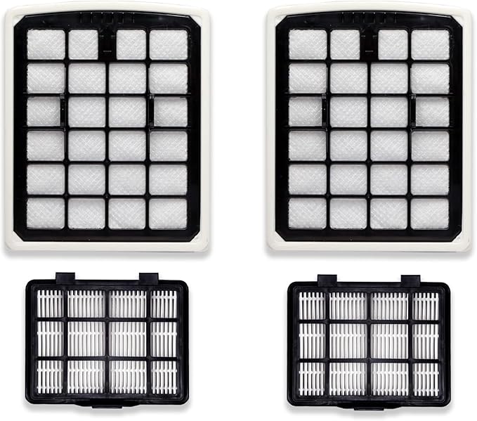 Vacuum Cleaner Filter Replacement Fit For Eureka NEN180 NEN186BL, Dust Cup Filters, Hepa Filters Fit For Eureka Bagless Canister Vacuum Cleaners (4pc-2Dustcup Filter &2 HEPA Filter)