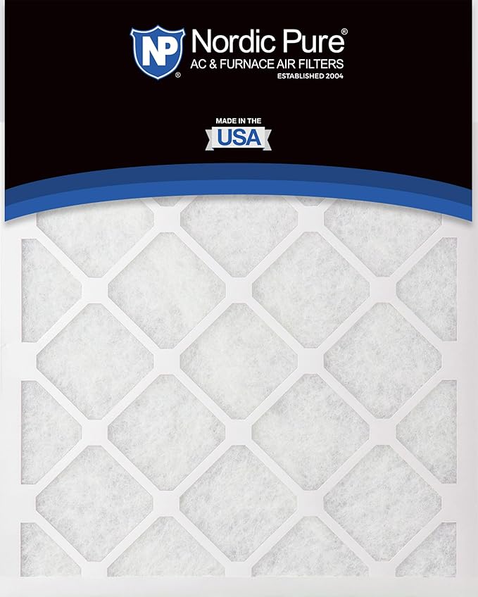 Nordic Pure 18x24x1 (Actual Size: 17 1/2 x 23 1/2 x 3/4) Poly Green MERV 6 AC Furnace Air Filters – Reduces Dust, Pollen, Pet Dander & Allergens – 6-Pack