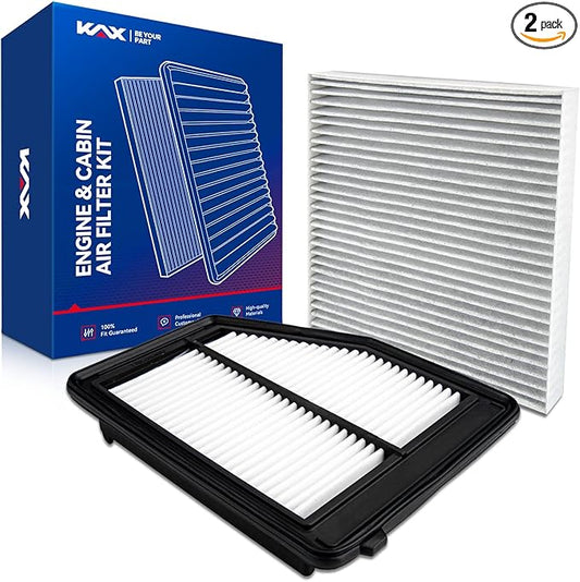KAX Engine & Cabin Air Filter Kit, Replacement for Honda Civic 2012-2015 1.8L, Acura ILX 2013-2015 2.0L, Replace# CA11113 CF10134