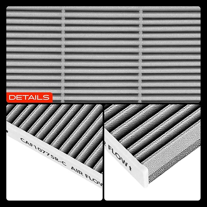 A-Premium Cabin Air Filter with Activated Carbon Compatible with Ford Edge, Fusion & Lincoln Continental, MKX, MKZ, Nautilus, 2013-2023, Replace# DG9Z19N619A