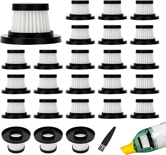 25 hepa Vacuum Filters Compatible With Duck Vacuum Cleaners As Shown In Tv Commercials, They Are Washable And Reusable, Ideal For Pet Households And Workshop Cleaning