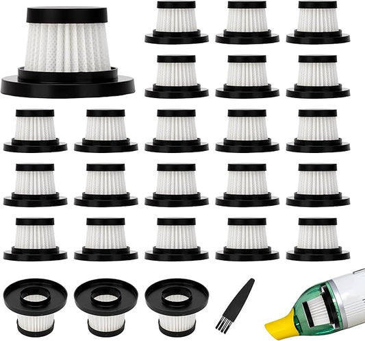 25 hepa Vacuum Filters Compatible With Duck Vacuum Cleaners As Shown In Tv Commercials, They Are Washable And Reusable, Ideal For Pet Households And Workshop Cleaning