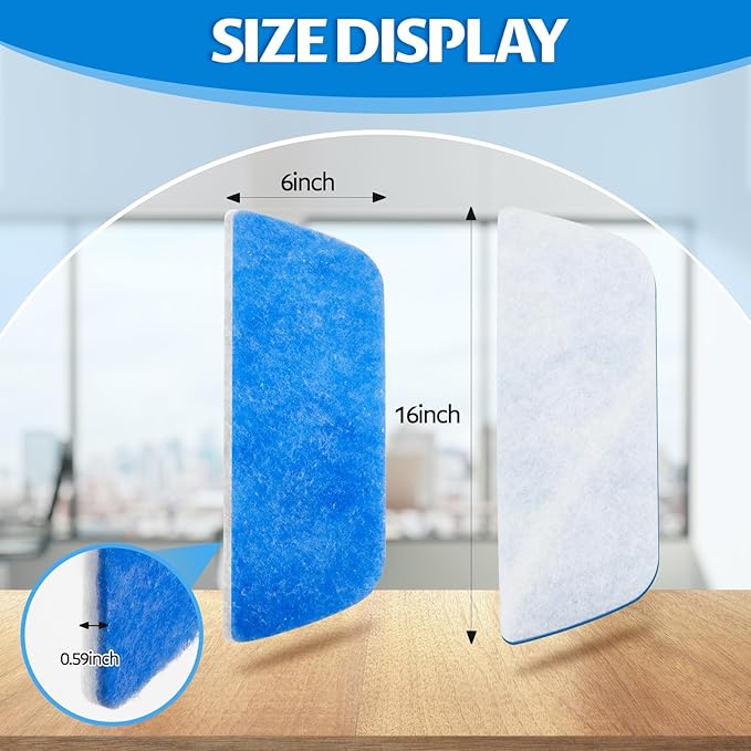 Ziliny 10 Pack RV AC Filters for Air Conditioner Vent 16 x 6 Inch Rv Filters Replacement for Air Conditioner Vent Compatible with MERV 6 AC Filter (Rounded Corner Trapezoid)